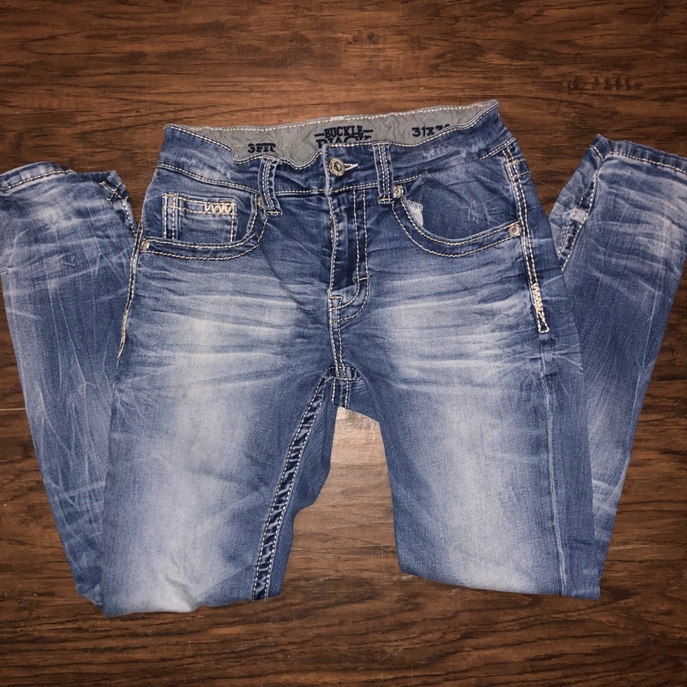 Buckle black jeans